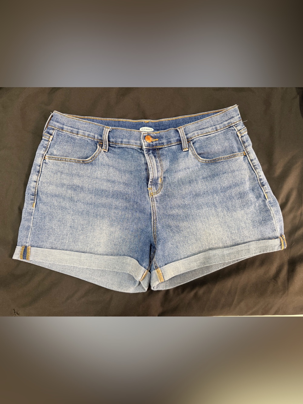 Old Navy Light Blue Denim Roll-Cuff Shorts